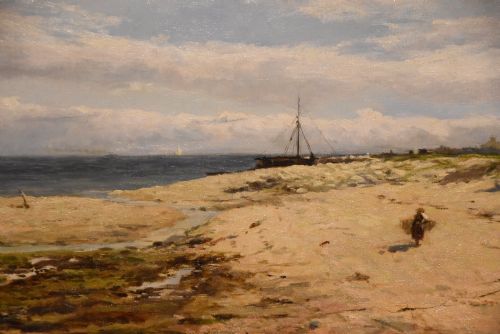 OIL PAINTING BY GEORGE AIKMAN A SCOTTISH COASTAL VIEW - ADDITIONAL PHOTO 2
