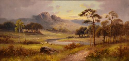 OIL PAINTING BY SIDNEY YATES JOHNSON HIGHLAND LANDSCAPE - ADDITIONAL PHOTO 1