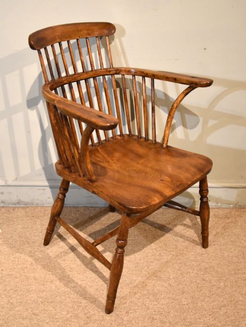 19TH CENTURY ELM AND ASH COUNTRY ARMCHAIR - ADDITIONAL PHOTO 1