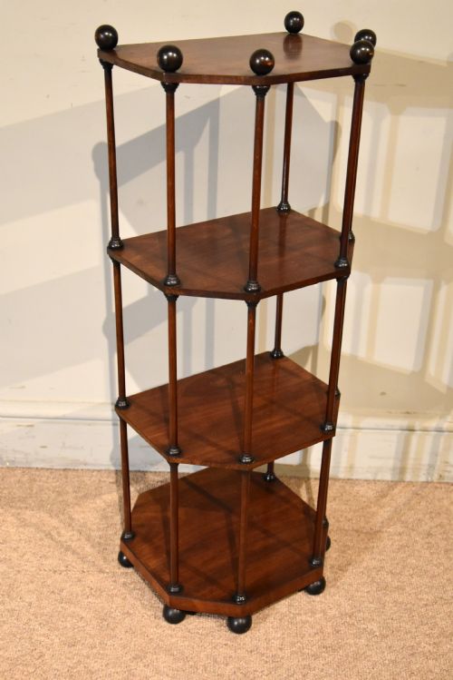 SMALL REGENCY MAHOGANY ETAGERE - ADDITIONAL PHOTO 2