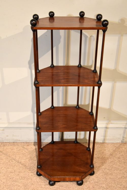 SMALL REGENCY MAHOGANY ETAGERE - ADDITIONAL PHOTO 4