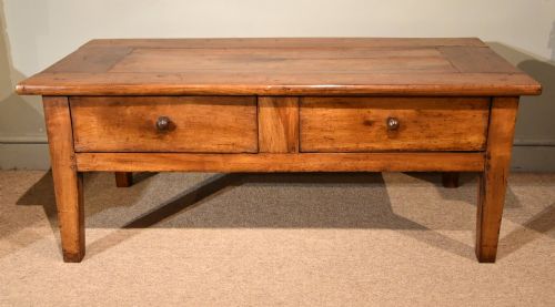 mid 19th century french cherry wood coffee table - CATEGORY: ANTIQUE TABLES - DATED 19TH CENTURY
