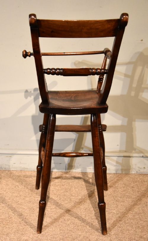 19TH CENTURY ELM AND ASH CHILDS HIGH CHAIR - ADDITIONAL PHOTO 5
