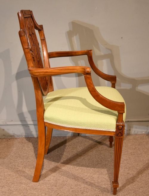LATE 19TH CENTURY SATINWOOD ARMCHAIR - ADDITIONAL PHOTO 2