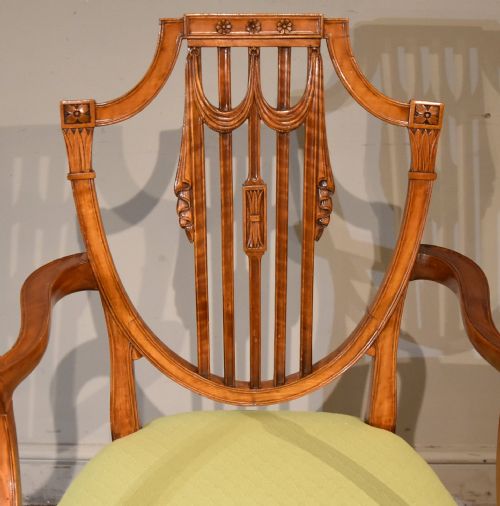 LATE 19TH CENTURY SATINWOOD ARMCHAIR - ADDITIONAL PHOTO 3