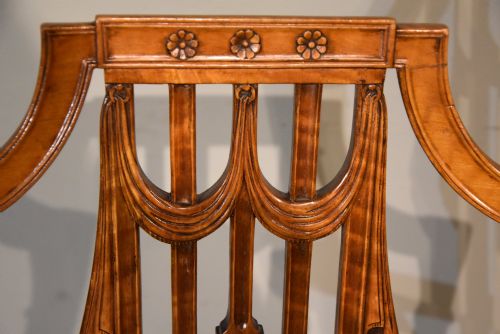 LATE 19TH CENTURY SATINWOOD ARMCHAIR - ADDITIONAL PHOTO 4