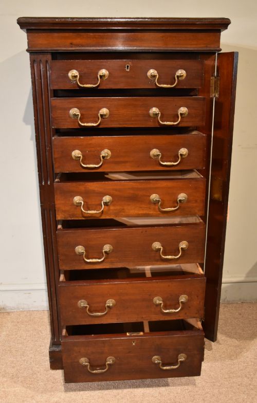 EDWARDIAN MAHOGANY WELLINGTON CHEST LOCK AND KEY - ADDITIONAL PHOTO 3