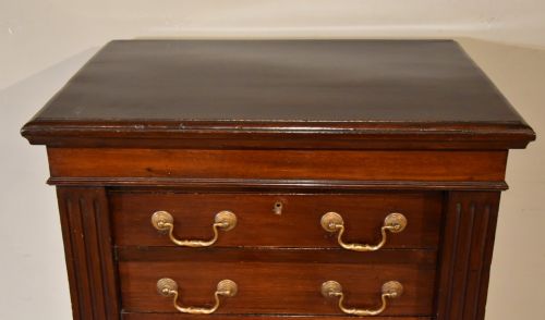 EDWARDIAN MAHOGANY WELLINGTON CHEST LOCK AND KEY - ADDITIONAL PHOTO 4