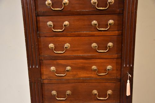 EDWARDIAN MAHOGANY WELLINGTON CHEST LOCK AND KEY - ADDITIONAL PHOTO 5