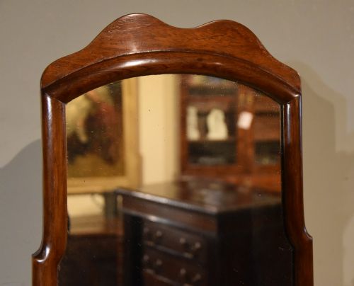 EDWARDIAN MAHOGANY CHEVAL MIRROR - ADDITIONAL PHOTO 7
