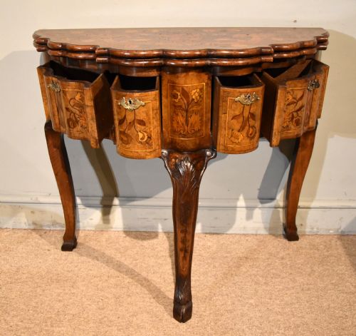 FINE 19TH CENTURY DUTCH MARQUETRY CARD TABLE - ADDITIONAL PHOTO 1