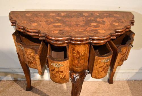 FINE 19TH CENTURY DUTCH MARQUETRY CARD TABLE - ADDITIONAL PHOTO 2