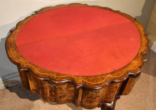 FINE 19TH CENTURY DUTCH MARQUETRY CARD TABLE - ADDITIONAL PHOTO 4