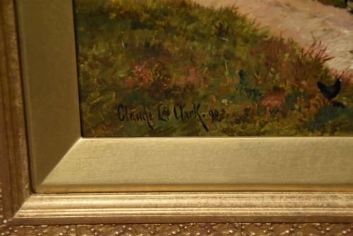 OIL PAINTING BY CLAUDE LORRAINE CLARK A KENTISH FARMSTEAD - ADDITIONAL PHOTO 3