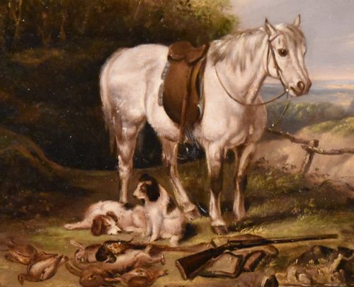 OIL PAINTING CIRCLE OF ABRAHAM COOPER THE SPORTSMANS PONY - ADDITIONAL PHOTO 2