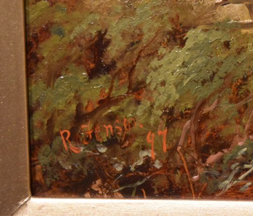 OIL PAINTING BY ROBIN FENSON A COTTAGE VIEW - ADDITIONAL PHOTO 3