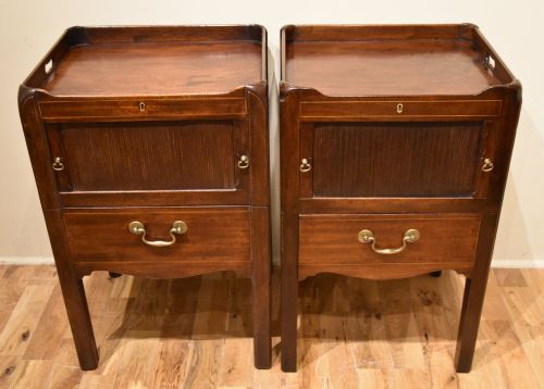PAIR OF GEORGE III BEDSIDE COMMODES - ADDITIONAL PHOTO 1