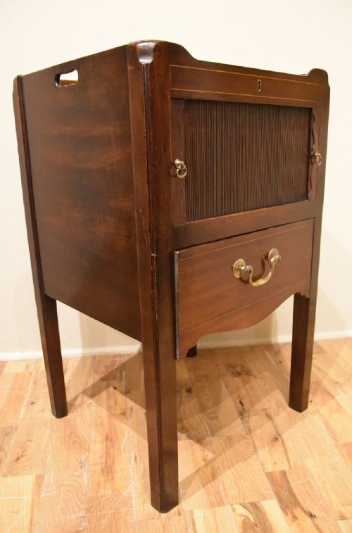 PAIR OF GEORGE III BEDSIDE COMMODES - ADDITIONAL PHOTO 4