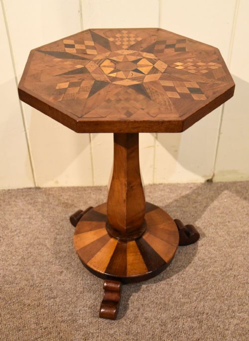 late 19th century parquetry wine table - CATEGORY: ANTIQUE TABLES - DATED 19TH CENTURY