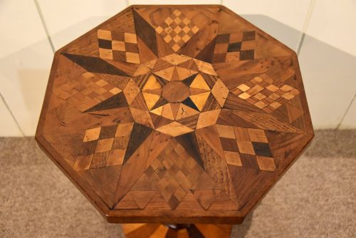 LATE 19TH CENTURY PARQUETRY WINE TABLE - ADDITIONAL PHOTO 2