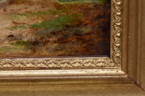 OIL PAINTING BY WILLIAM P WRIGHT LILIES AND BUTTERFLIES - ADDITIONAL PHOTO 3