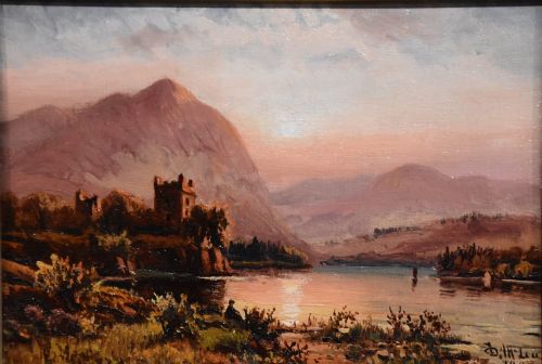 OIL PAINTING BY DUNCAN FRASER MCLEA URQUHART CASTLE LOCH NESS - ADDITIONAL PHOTO 1