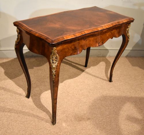 MID 19TH CENTURY FRENCH WALNUT CARD TABLE - ADDITIONAL PHOTO 3