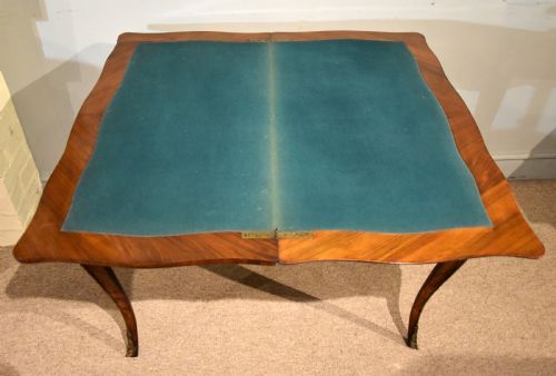 MID 19TH CENTURY FRENCH WALNUT CARD TABLE - ADDITIONAL PHOTO 5