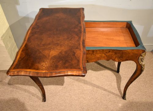 MID 19TH CENTURY FRENCH WALNUT CARD TABLE - ADDITIONAL PHOTO 6