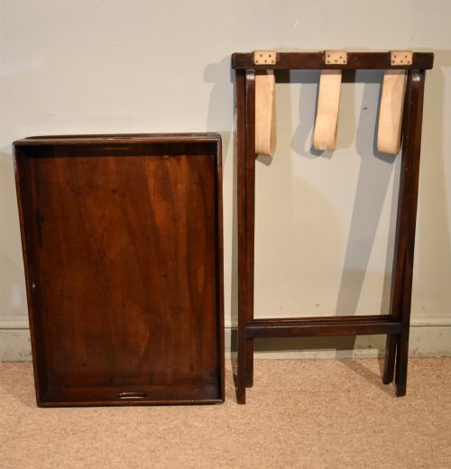 GEORGE III MAHOGANY BUTLERS TRAY ON STAND - ADDITIONAL PHOTO 1