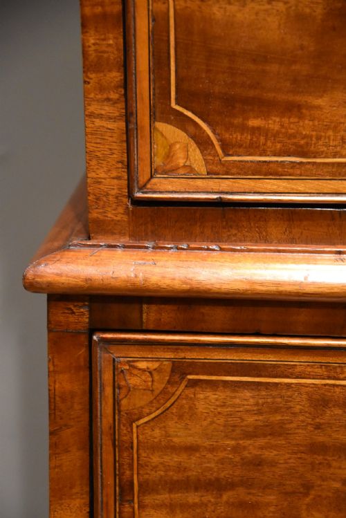 GEORGE III SHERATON DESIGN SECRETAIRE MAHOGANY CHEST ON CHEST - ADDITIONAL PHOTO 6