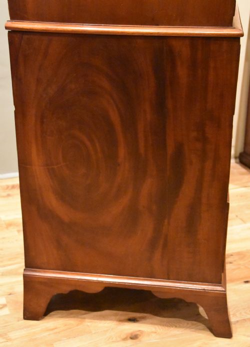 GEORGE III SHERATON DESIGN SECRETAIRE MAHOGANY CHEST ON CHEST - ADDITIONAL PHOTO 7