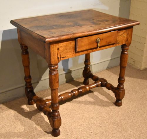 18TH CENTURY FRENCH SOLID WALNUT SIDE TABLE - ADDITIONAL PHOTO 3