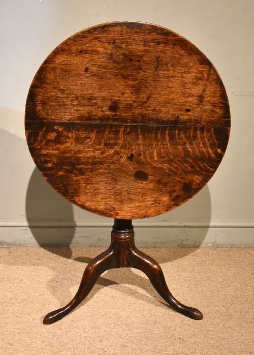 george iii oak tilting tripod table - CATEGORY: ANTIQUE TABLES - DATED 18TH CENTURY