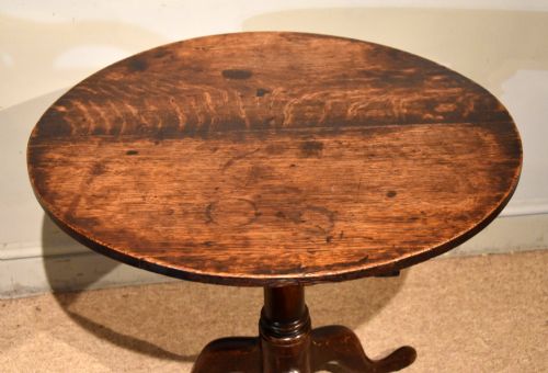 GEORGE III OAK TILTING TRIPOD TABLE - ADDITIONAL PHOTO 2