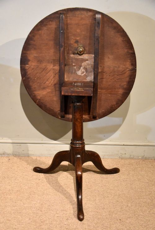 GEORGE III OAK TILTING TRIPOD TABLE - ADDITIONAL PHOTO 3