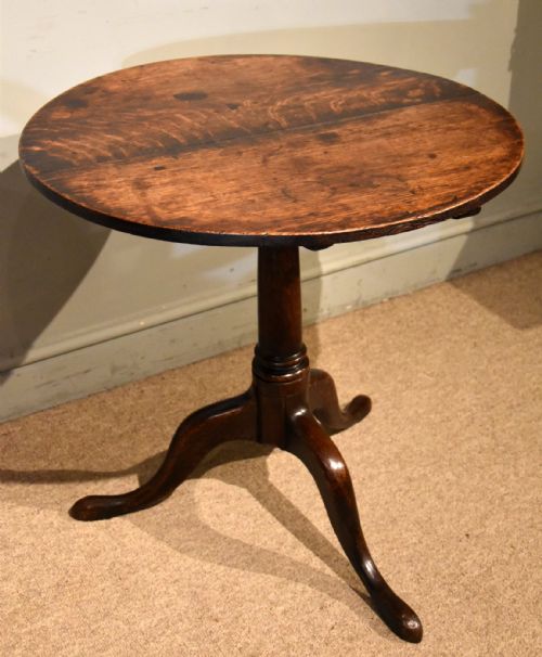 GEORGE III OAK TILTING TRIPOD TABLE - ADDITIONAL PHOTO 5