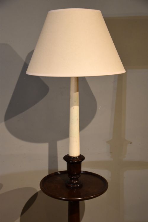 VICTORIAN MAHOGANY CANDLE STAND LAMP TABLE - ADDITIONAL PHOTO 3