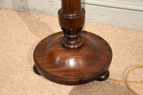 VICTORIAN MAHOGANY CANDLE STAND LAMP TABLE - ADDITIONAL PHOTO 4