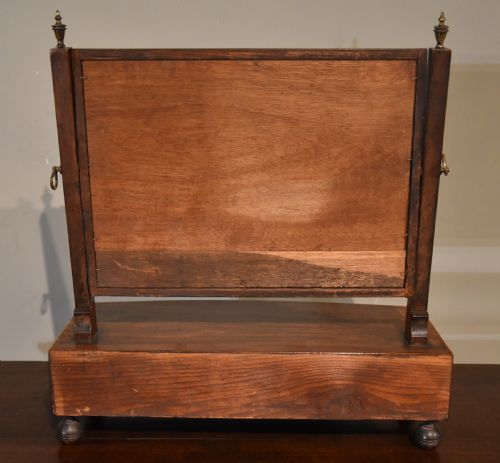 REGENCY MAHOGANY BOW FRONTED DRESSING MIRROR - ADDITIONAL PHOTO 3