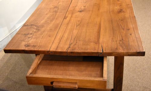 19TH CENTURY ELM FRENCH FARMHOUSE TABLE - ADDITIONAL PHOTO 10