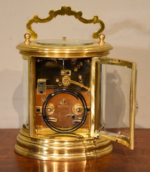 OVAL STRIKING CARRIAGE CLOCK - ADDITIONAL PHOTO 2