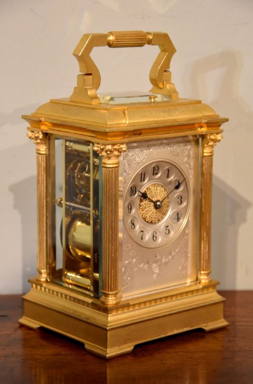 19TH CENTURY STRIKE REPEAT CARRIAGE CLOCK - ADDITIONAL PHOTO 1