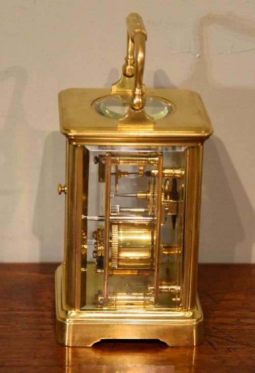 FRENCH EIGHT DAY TIMEPIECE CARRIAGE CLOCK - ADDITIONAL PHOTO 2