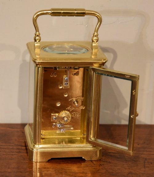FRENCH EIGHT DAY TIMEPIECE CARRIAGE CLOCK - ADDITIONAL PHOTO 3