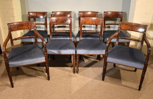 SET OF EIGHT REGENCY ROPE BACK DINING CHAIRS - ADDITIONAL PHOTO 1