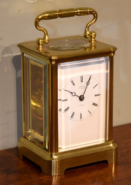 19th century carriage timepiece with travelling case - CATEGORY: ANTIQUE CLOCKS - DATED 19TH CENTURY
