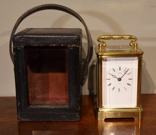 19TH CENTURY CARRIAGE TIMEPIECE WITH TRAVELLING CASE - ADDITIONAL PHOTO 3