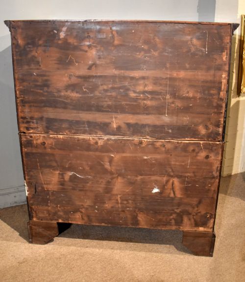 TALL MAHOGANY GEORGE III CHEST OF DRAWERS - ADDITIONAL PHOTO 7