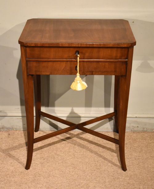 REGENCY MAHOGANY WORK TABLE WITH FITTED INTERIOR - ADDITIONAL PHOTO 1